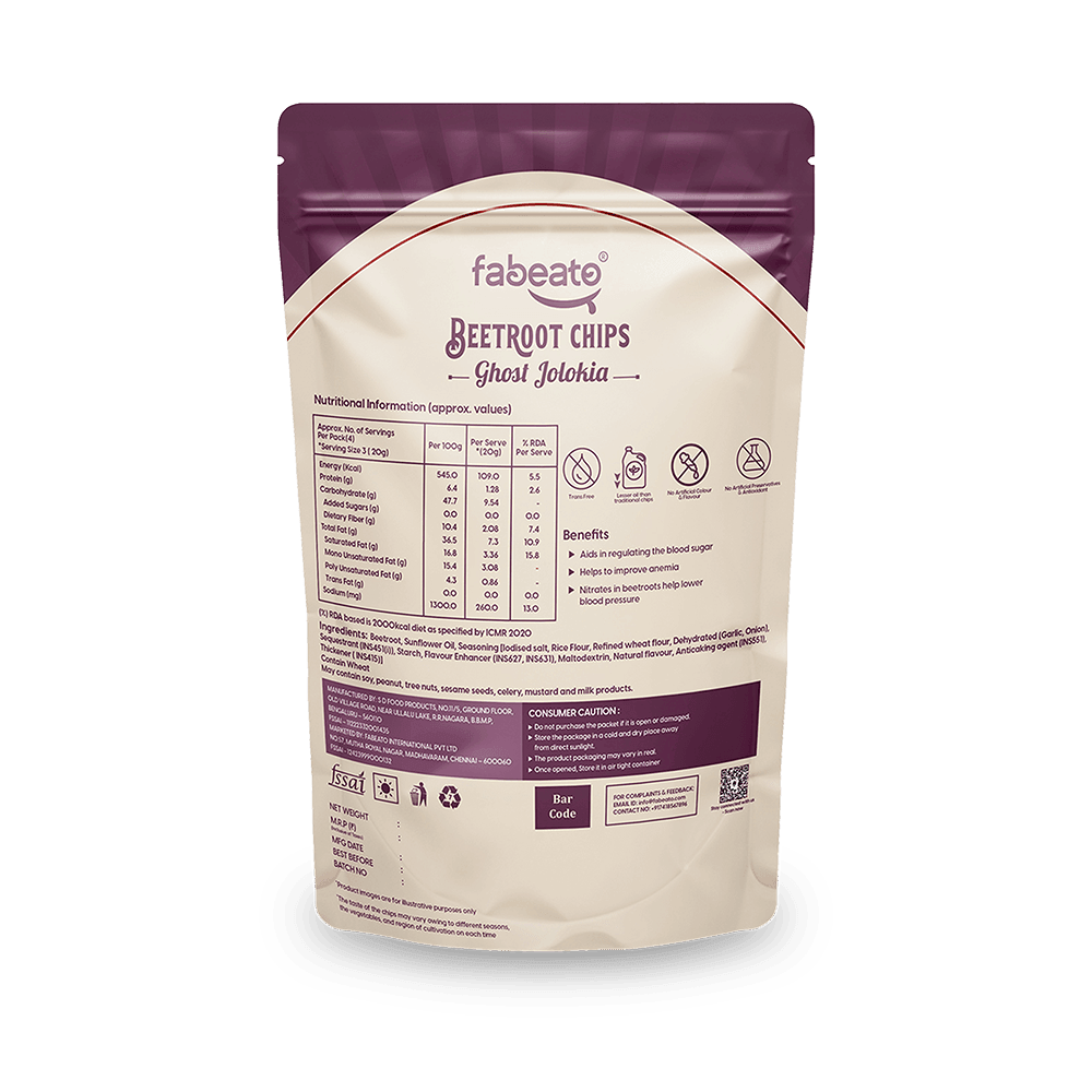 Fabeato Ghost Jolokia Beetroot Chips
