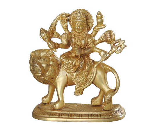 Brass Durga Ji God Idol Statue 0.995kg