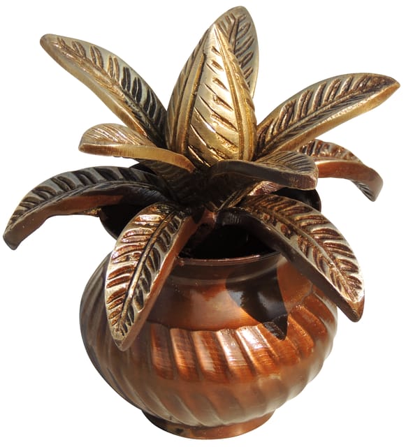 Brass Showpiece Antique Kalash 0.7 KG - PUSHMYCART