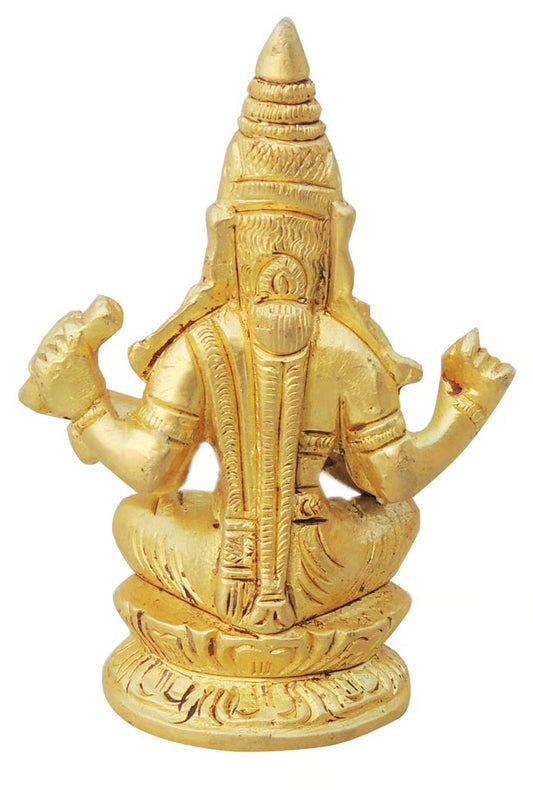 Brass Saraswati Ji Statue 0.35kg - PUSHMYCART