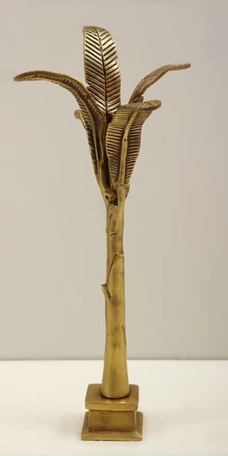 Brass Table Decor Banana Tree 0.8Kg - PUSHMYCART