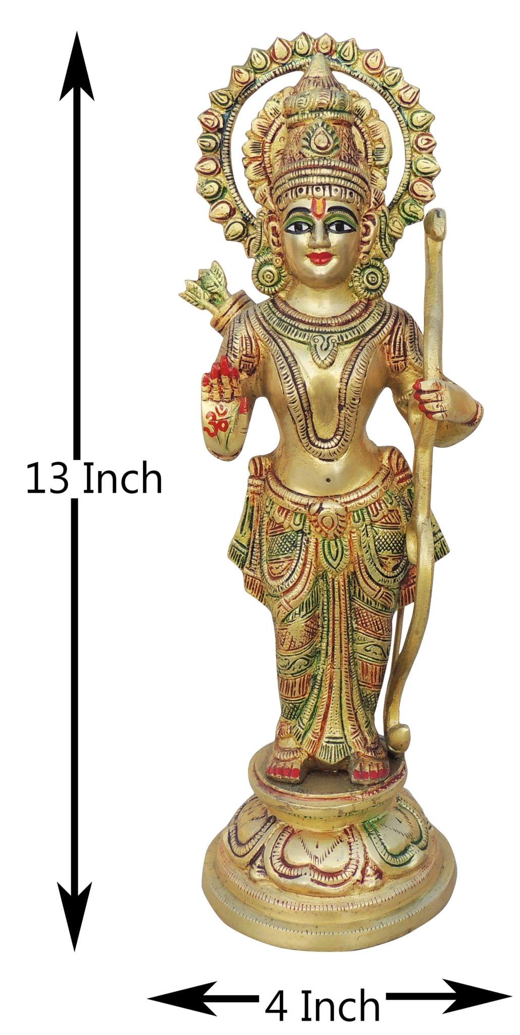 Brass Showpiece Ram Ji Statue Idol 2.56Kg - PUSHMYCART