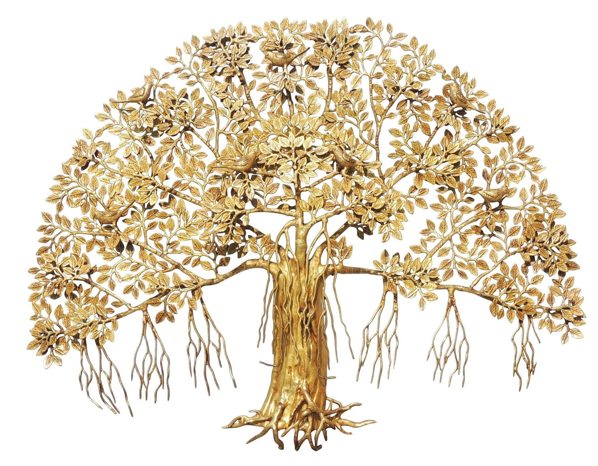 Brass Wall Hanging Showpiece Tree Statue 20.6 Kg - PUSHMYCART