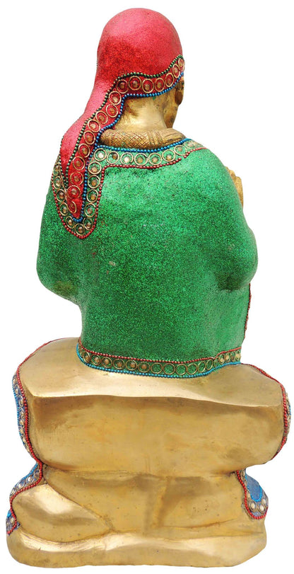 Brass Sai Baba Statue 7.676Kg