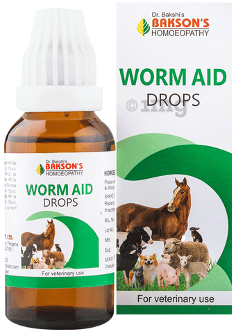 Bakson's Homoeopathy Worm Aid Drop for Deworming (Veterinary Use) 30ml