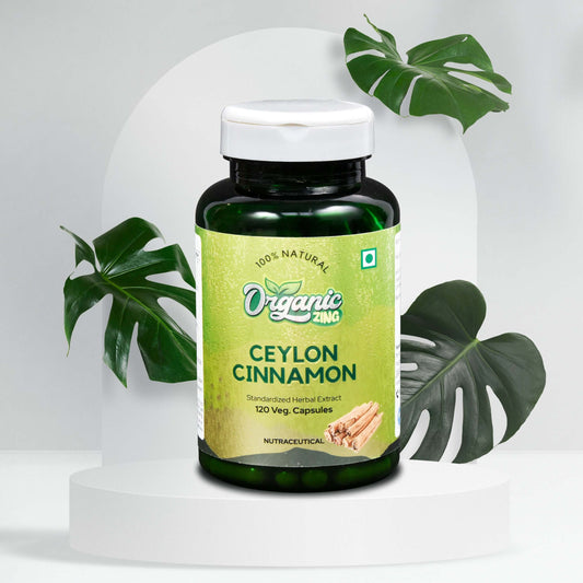 Organic Zing Ceylon Cinnamon 1200mg 120 Capsules
