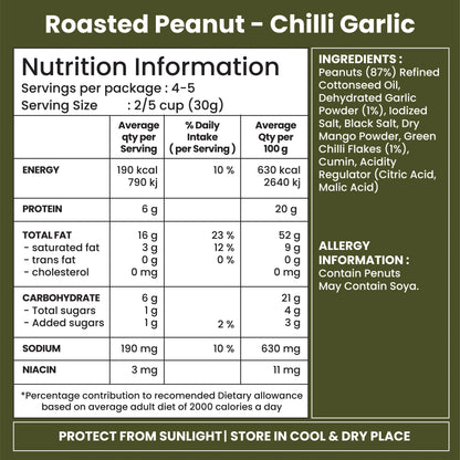 Jabsons Foods Chilli Garlic Roasted Peanut