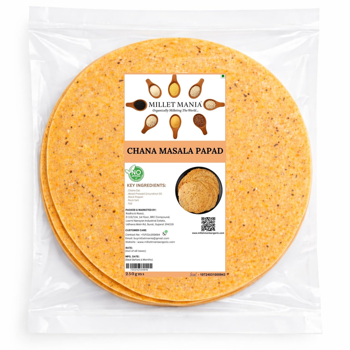 Millet Mania Chana Papad
