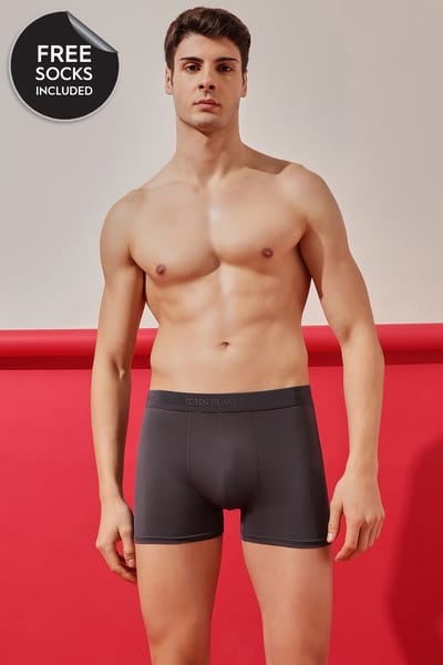 John Players Solid Trunk in Light Grey