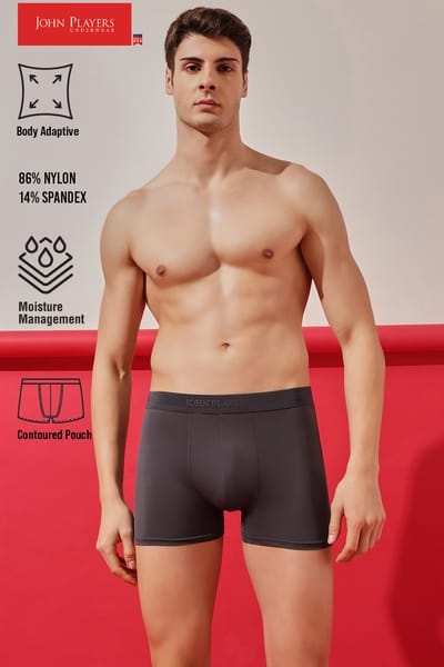 John Players Solid Trunk in Light Grey