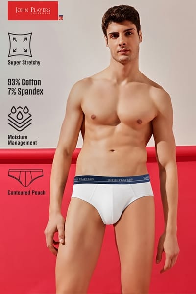 Pack of 2 John Players Solid Cotton Briefs