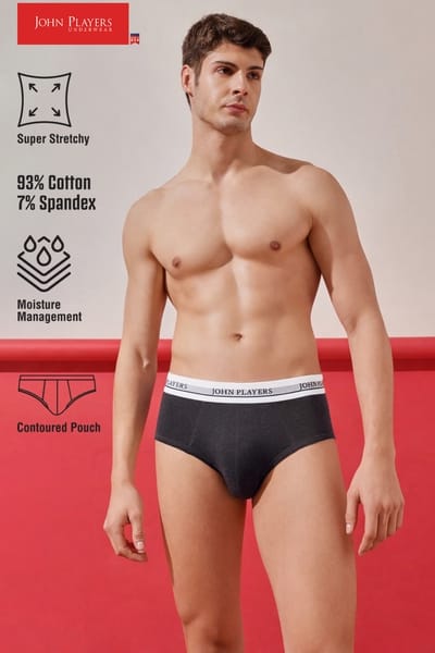 Pack of 2 John Players Solid Cotton Briefs