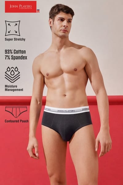 Pack of 3 John Players Solid Cotton Briefs