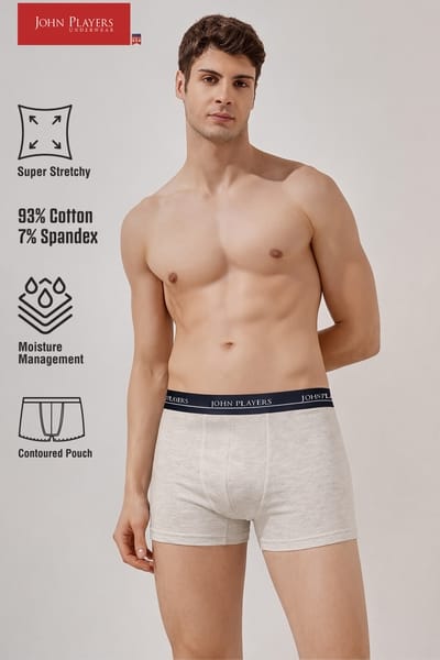 Pack of 2 John Players Solid Cotton Trunks