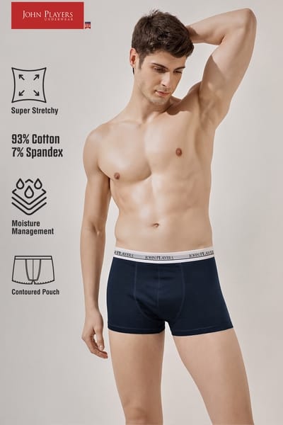 Pack of 2 John Players Solid Cotton Trunks