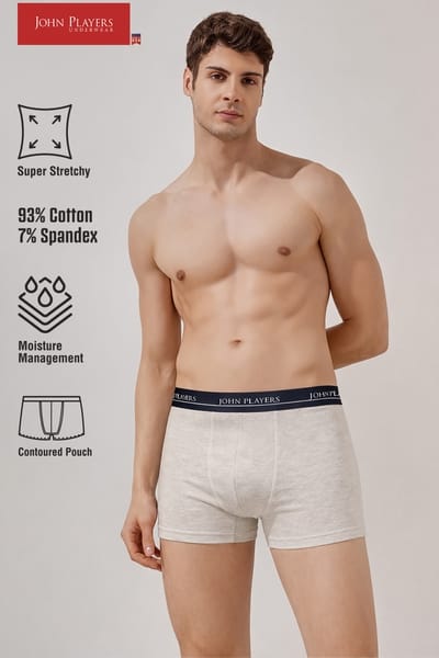 Pack of 2 John Players Solid Cotton Trunks