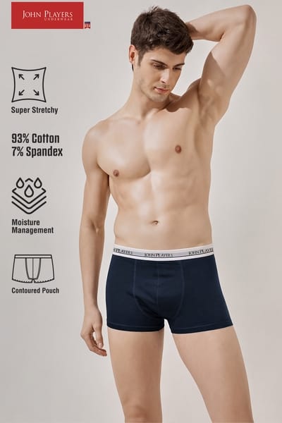 Pack of 2 John Players Solid Cotton Trunks