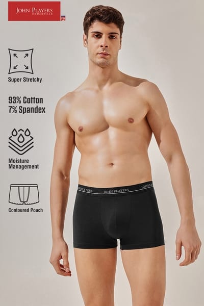 Pack of 2 John Players Solid Cotton Trunks