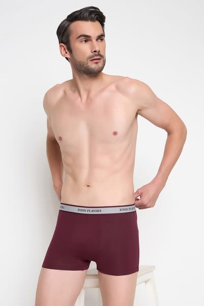 John Players Classic Cotton Trunk in Maroon