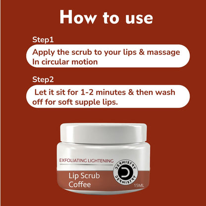 Dermistry Strawberry Lip Balm and Coffee Lip Scrub Combo