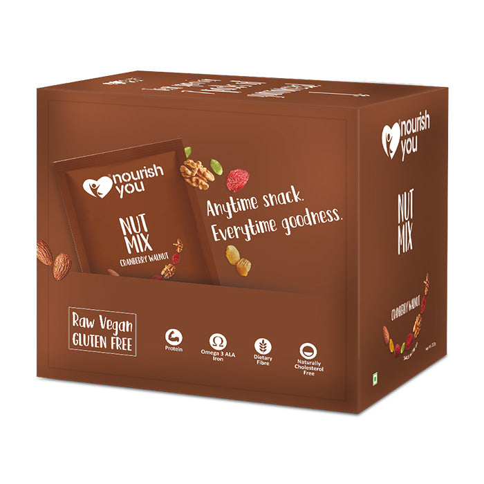 Nourish You Cranberry walnut nut mix | High in Omega-4