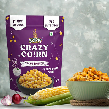 Skippi Cream and Onion Skippi Crispy Crazy Corn - PUSHMYCART