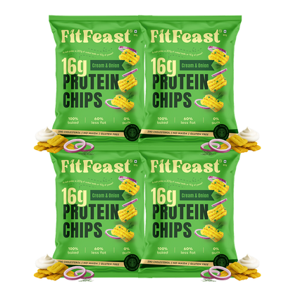 Fitfeast Protein Chips Cream & Onion x 4
