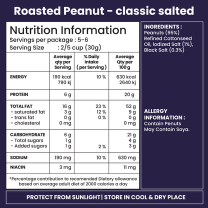 Jabsons Foods Classic Salted Roasted Peanuts