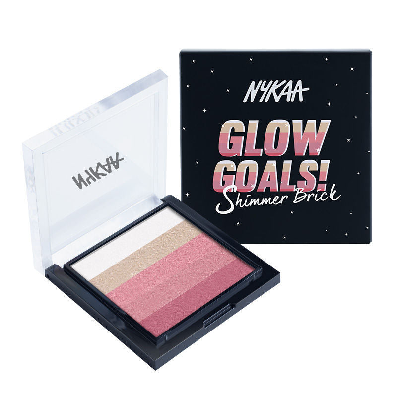 Nykaa Glow Goals! Shimmer Brick Highlighter Palette (7.5gm) - PUSHMYCART