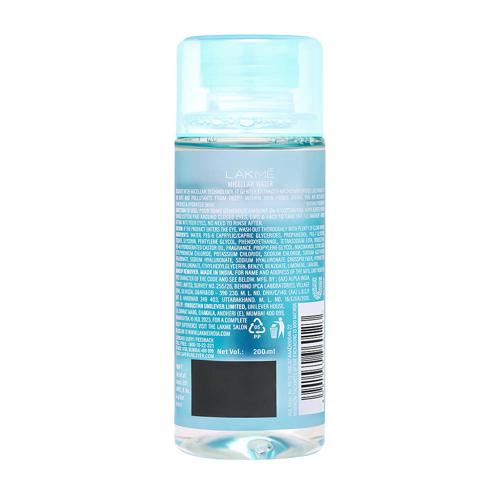 Lakme Micellar Water For Make-Up Removal 200ml