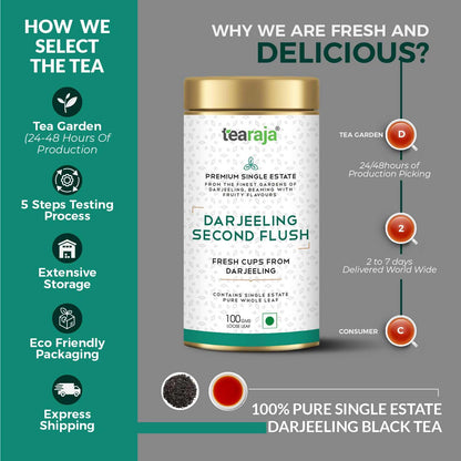 Tea Raja - Darjeeling Second Flush Tea - PUSHMYCART