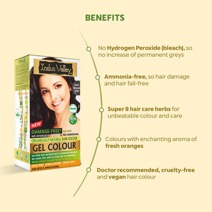 Indus Valley Gel Hair Colour, Dark Brown 3.0