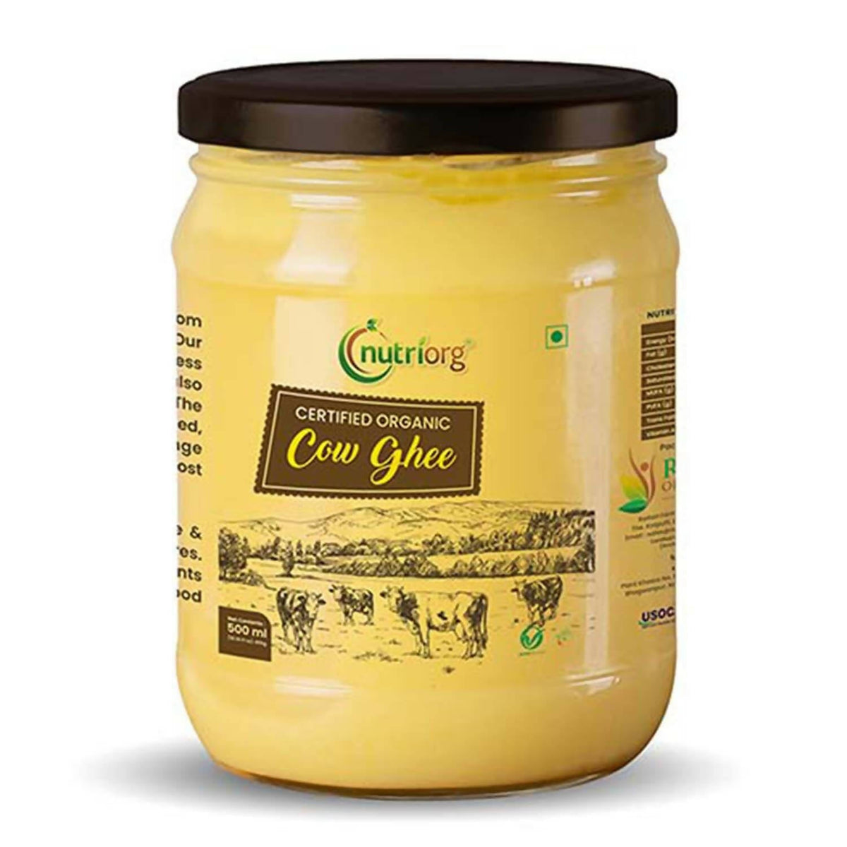 Nutriorg Certified Organic Cow Ghee - PUSHMYCART