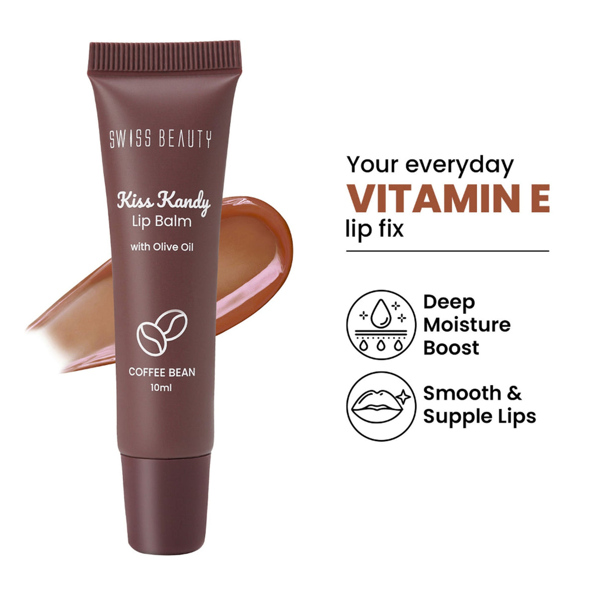 Swiss Beauty Kiss Kandy Tinted Lip Balm Coffee Bean