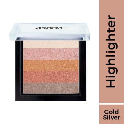 Nykaa Glow Goals! Shimmer Brick Highlighter Palette (7.5gm) - PUSHMYCART