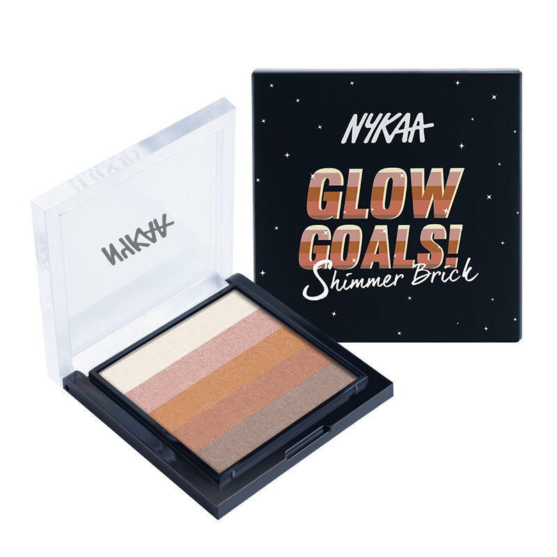 Nykaa Glow Goals! Shimmer Brick Highlighter Palette (7.5gm) - PUSHMYCART