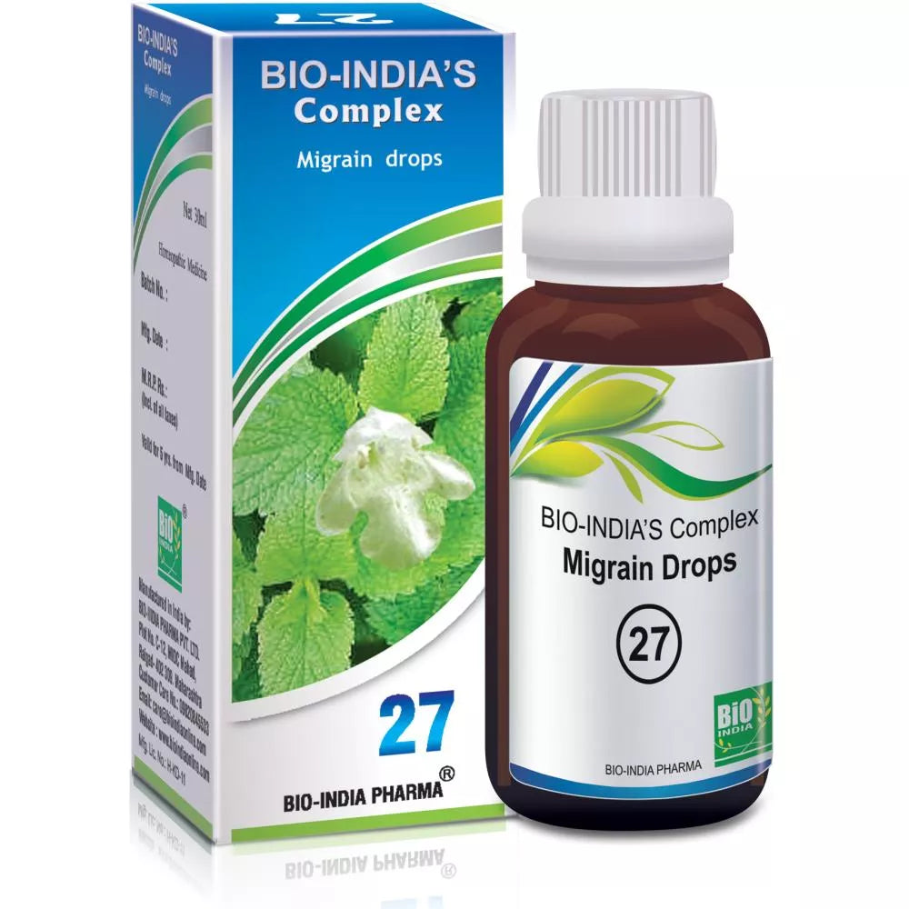 Bio India Homeopathy Complex 27 Migrain Drops