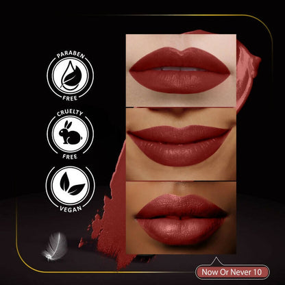 Faces Canada Comfy Matte Creme Lipstick - Now Or Never 10 - PUSHMYCART