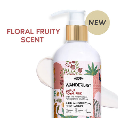 Wanderlust Jaipur Royal Pink Floral Fruity Moisturising Body Lotion