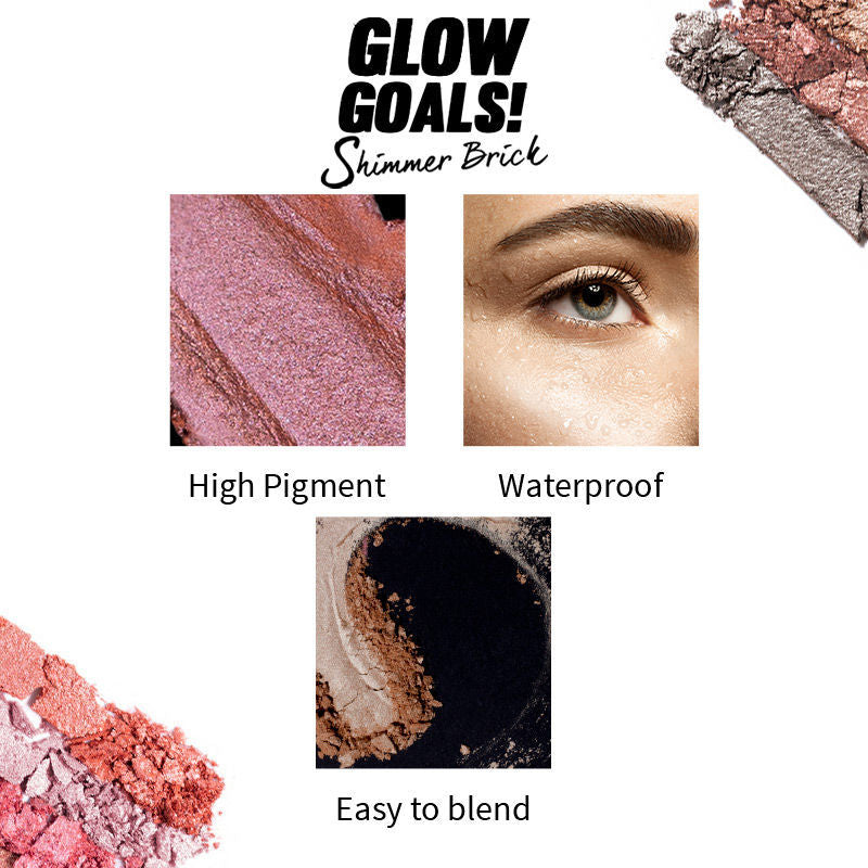 Nykaa Glow Goals! Shimmer Brick Highlighter Palette (7.5gm) - PUSHMYCART