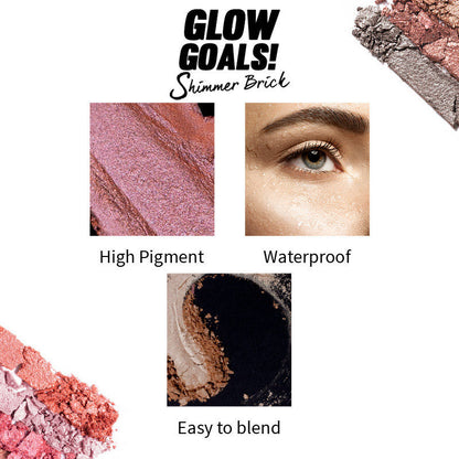 Nykaa Glow Goals! Shimmer Brick Highlighter Palette (7.5gm) - PUSHMYCART