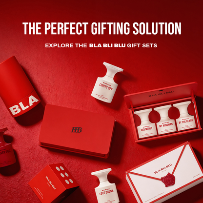 Bla Bli Blu Oud Collection Unisex Parfum with six 7ml bottles, showcasing various oud and contrast scents. - Image 5