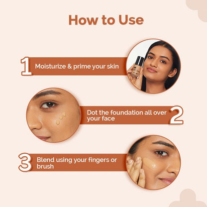 The Derma Co 2% Niacinamide High Coverage Foundation-01 Ivory