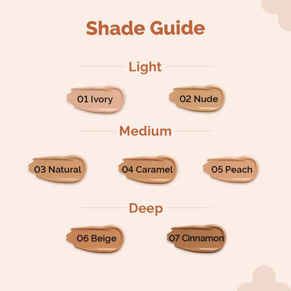 The Derma Co 2% Niacinamide High Coverage Foundation-01 Ivory