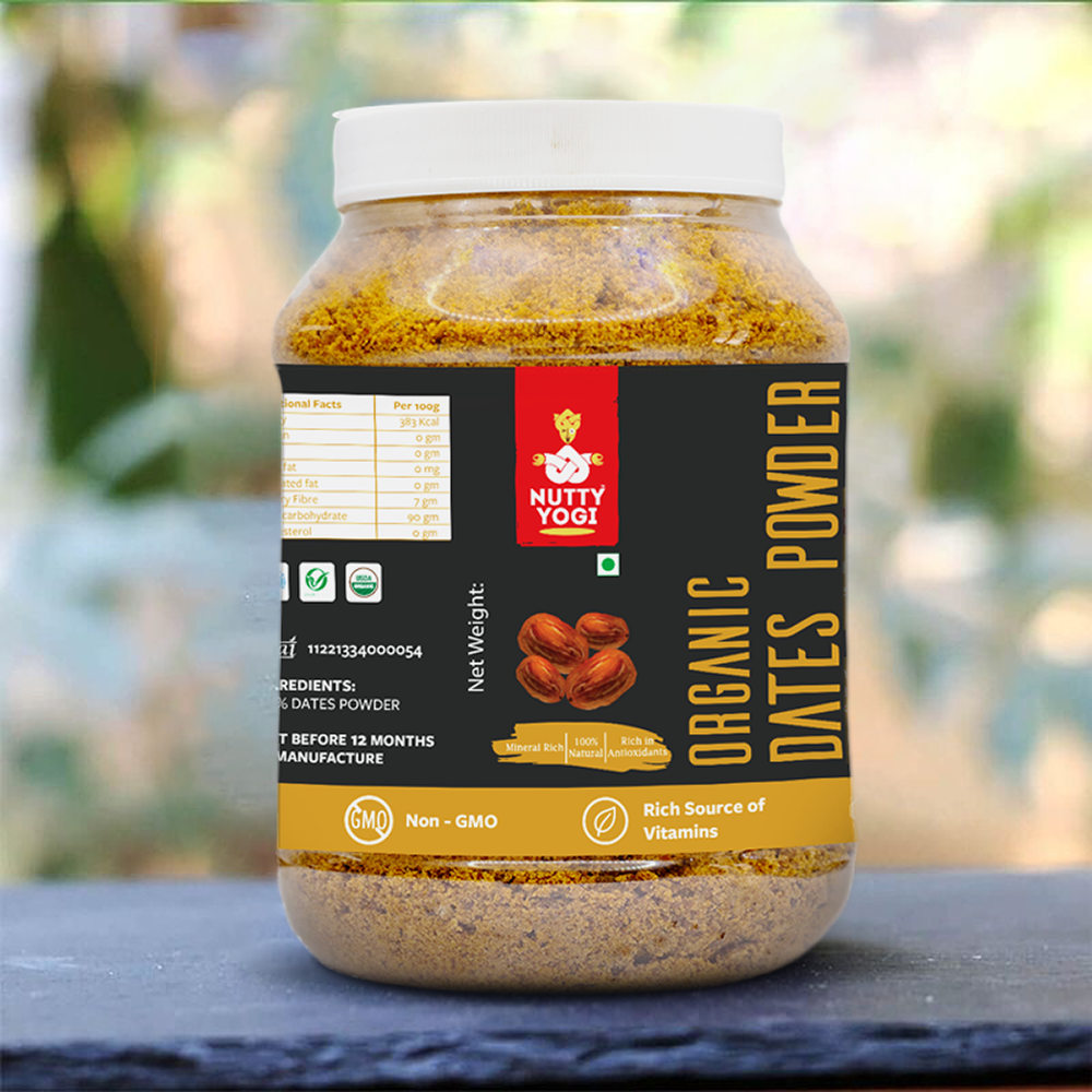 Nutty Yogi Dates Powder Dry Dates Powder Rich in Iron & Calcium 1.5 kg