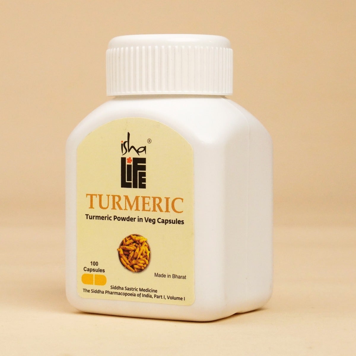 Isha Life Turmeric Powder in Veg Capsules 100pcs - PUSHMYCART