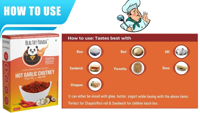 HEALTHY PANDA Hot Garlic Chutney - PUSHMYCART