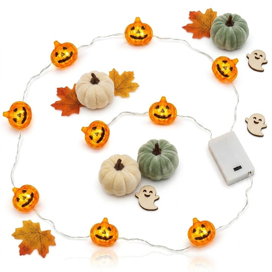 Wanna Party Halloween Pumpkin LED String Lights 6 Feet Battery Operated