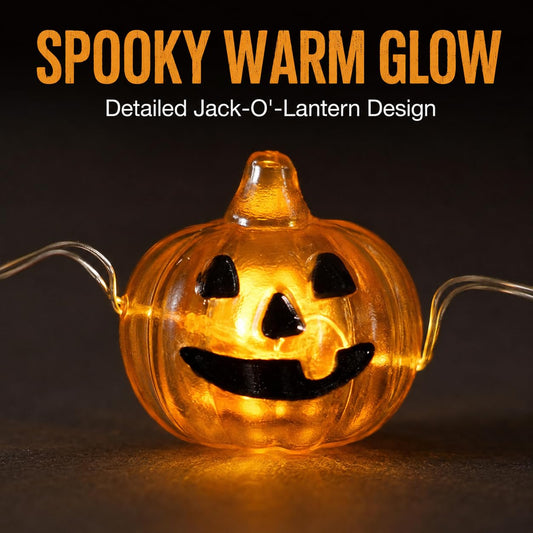 Wanna Party Halloween Pumpkin LED String Lights 6 Feet Battery Operated