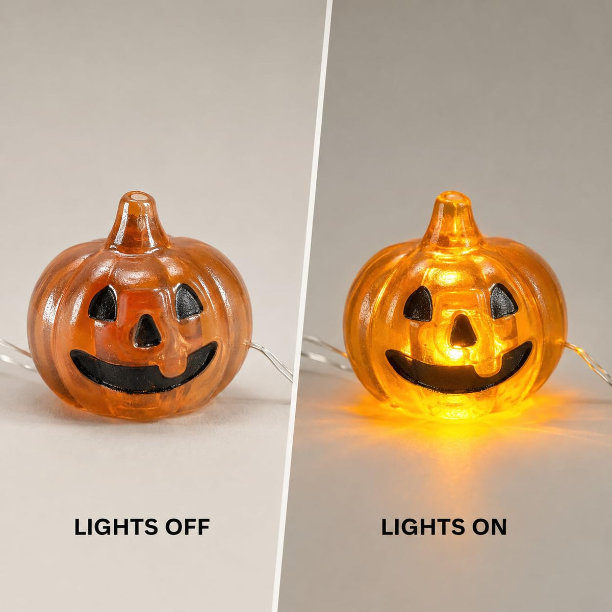Wanna Party Halloween Pumpkin LED String Lights 6 Feet Battery Operated